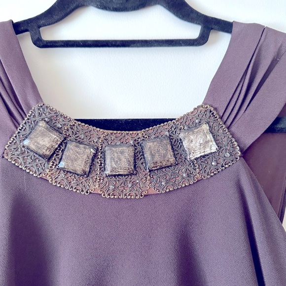 NWT Full length Badgley Mischka jeweled collar evening gown size 4 retail$995 - Picture 2 of 6